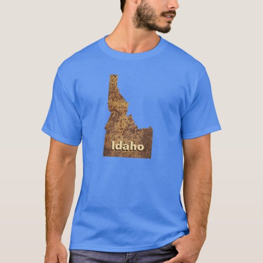 Idaho Spud Map T-shirt (Voorkant)