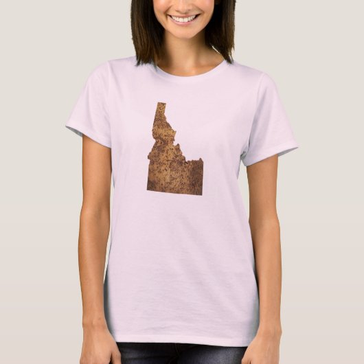 Idaho Spud Map T-shirt (Voorkant)