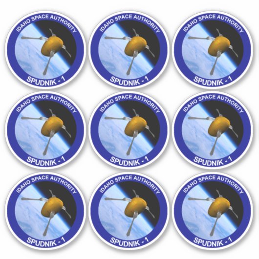 Idaho Spudnik Satellite Mission Patch Sticker (Voorkant)