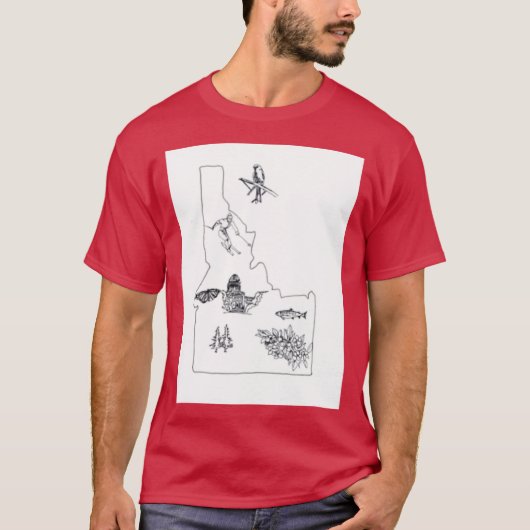Idaho staat 2 t-shirt (Voorkant)