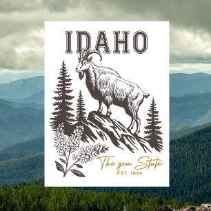 Idaho staat Est. 1890 Mountain Ram Briefkaart