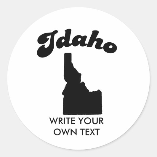 IDAHO STAAT MOTTO T-SHIRT RONDE STICKER (Voorkant)