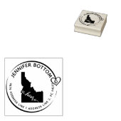 Idaho Staatskaart Rubberstempel (Gestempeld)