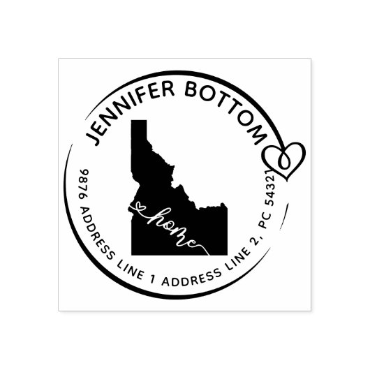 Idaho Staatskaart Rubberstempel (Afrduk)