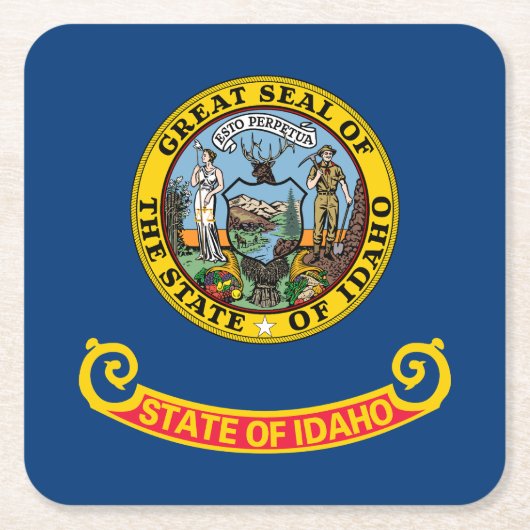 Idaho Staatsvlag Kartonnen Onderzetters (Voorkant)