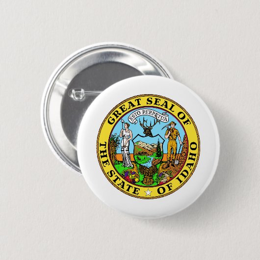 idaho  staatszegel ronde button 5,7 cm (Voorkant /achterkant)