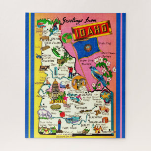 Idaho State 16x20 Kaart Legpuzzel