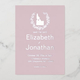 Idaho State Bestemming Huwelijk    Folie Uitnodiging