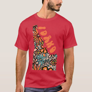 Idaho State Design Artist Designed Illustration Fe T-shirt