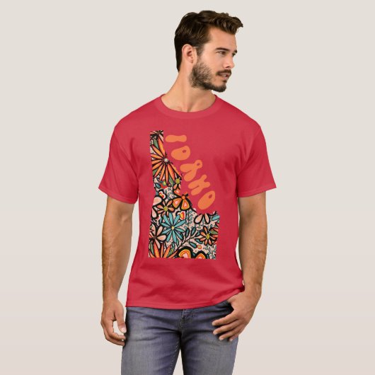 Idaho State Design Artist Designed Illustration Fe T-shirt (Voorkant volledig)