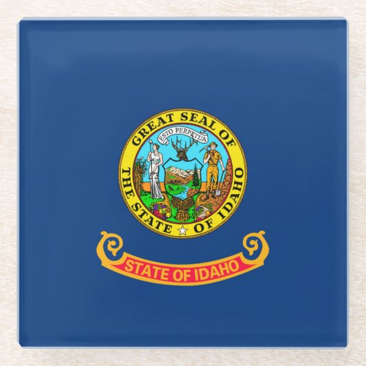 Idaho State Flag Design Decor Glazen Onderzetter (Voorkant)