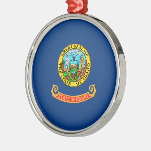 Idaho State Flag Design Decor Metalen Ornament (Links)