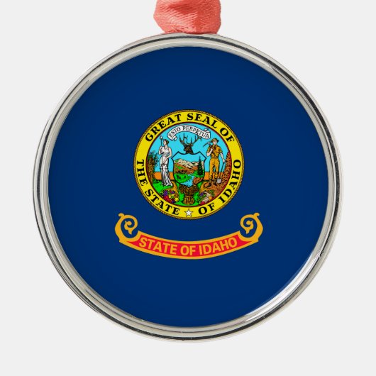 Idaho State Flag Design Decor Metalen Ornament (Voorkant)