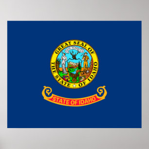 Idaho State Flag Design Decor Poster