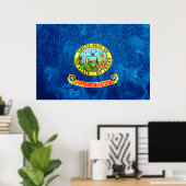Idaho State Flag Grunge Poster (Thuiskantoor)