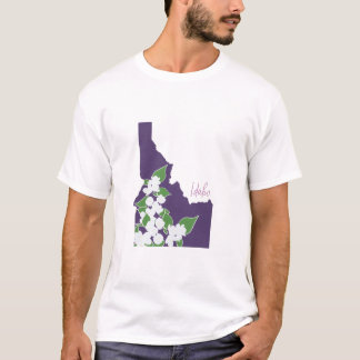 Idaho State Flower Silhouette floral T-shirt