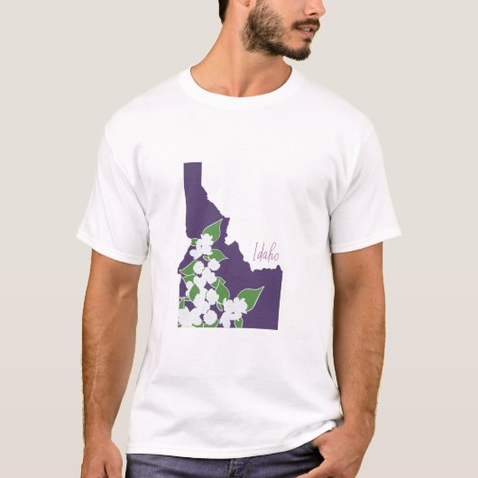 Idaho State Flower Silhouette floral T-shirt (Voorkant)