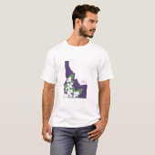 Idaho State Flower Silhouette floral T-shirt (Voorkant volledig)