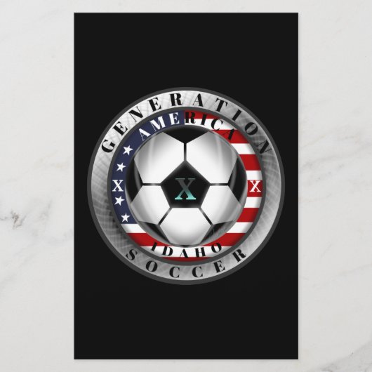 Idaho State Generation X American Soccer. Briefpapier (Voorkant)