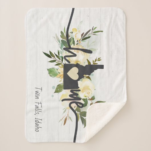 Idaho State heeft uw home City Rustic aangepast Sherpa Deken (Voorkant)