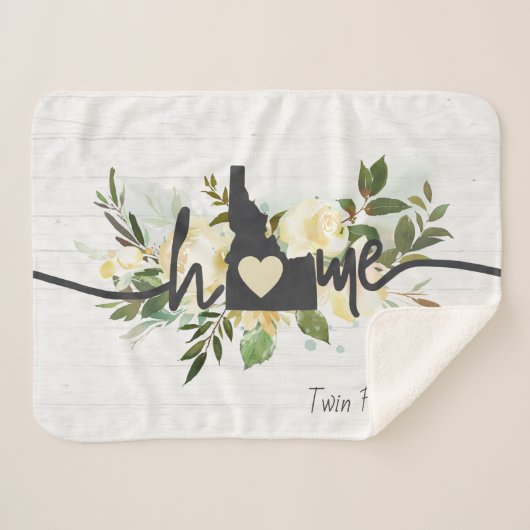 Idaho State heeft uw home City Rustic aangepast Sherpa Deken (Voorkant (horizontaal))