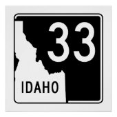 Idaho State Highway 33 Perfect Poster (Voorkant)