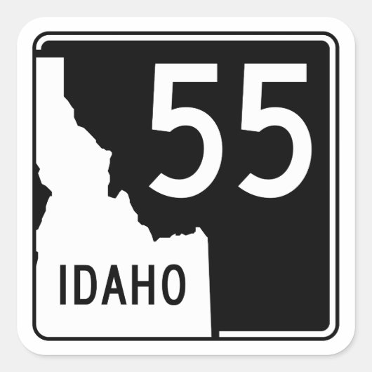 Idaho State Highway 55 Vierkante Sticker (Voorkant)