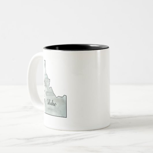 Idaho State Illustratie Tweekleurige Koffiemok (Voorkant links)