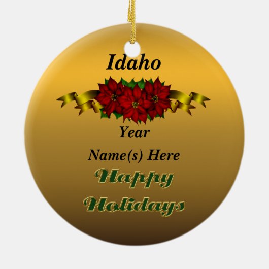 Idaho State-kerstversiering Keramisch Ornament (Achterkant)