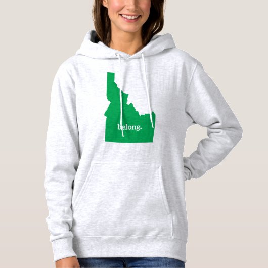 Idaho State Map Belong Hoodie (Voorkant)