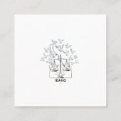 Idaho State Map with Justice Scales and Peace Dove Afsprakenkaartje (Achterkant)