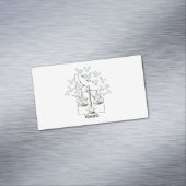 Idaho State Map with Justice Scales and Peace Dove Magnetisch Visitekaartje (Voorbeeld)