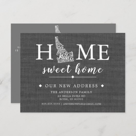 IDAHO State Moving Aankondiging Post Kaart (Voorkant / Achterkant)