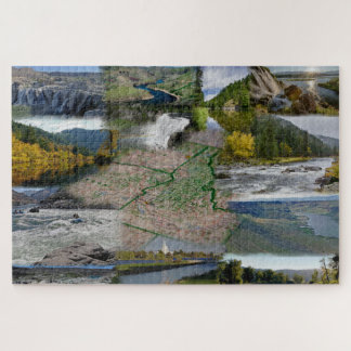 Idaho State Photo Collage 13 Afbeelding Jigzaag Pu Legpuzzel