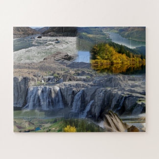 Idaho State Photo Collage 7 Afbeeldingen Jigzaag P Legpuzzel