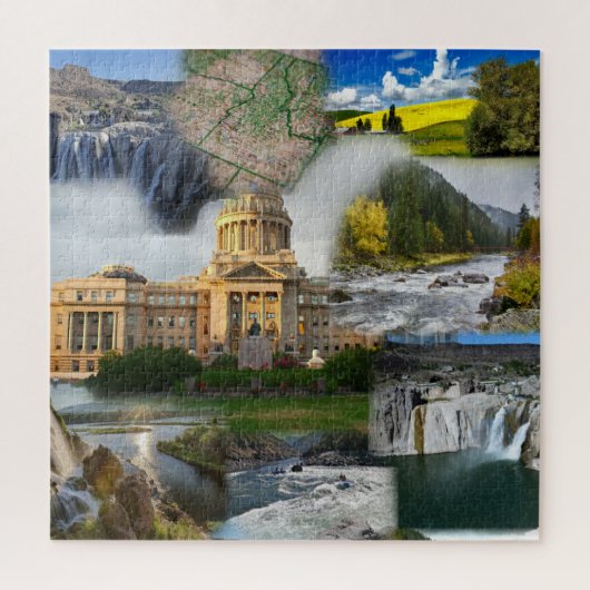 Idaho State Photo Collage 8 Afbeeldingen Jigzaag P Legpuzzel (Verticaal)