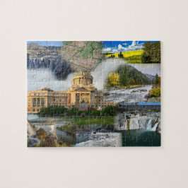 Idaho State Photo Collage 8 Afbeeldingen Jigzaag P Legpuzzel