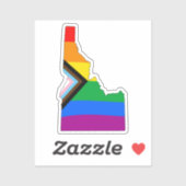 Idaho State Pride LGBTQ Progress Pride Sticker (Vel)