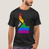 Idaho State Pride LGBTQ Progress Pride T-shirt (Voorkant)