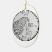 Idaho State Quarter Keramisch Ornament (Links)