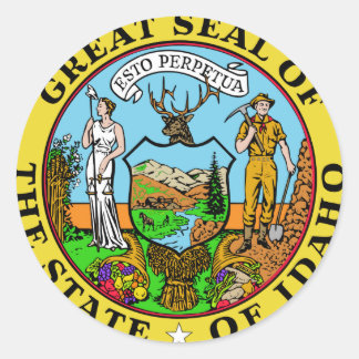 Idaho State Seal Ronde Sticker