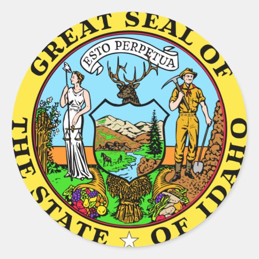 Idaho State Seal Sticker (Voorkant)
