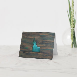 Idaho State Shape Blauwgroen Bedankkaart