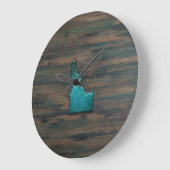 Idaho State Shape Blauwgroen Grote Klok (Hoek)
