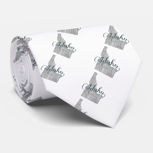 Idaho State Typografie Stropdas (Opgerold)