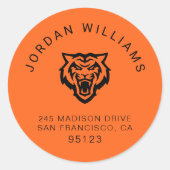 Idaho State University Bengaals Spirit Design Ronde Sticker (Voorkant)