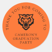 Idaho State University Bengaals Spirit Design Ronde Sticker (Voorkant)