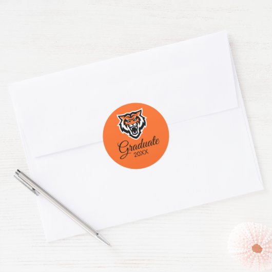 Idaho State University Bengaals Spirit Design Ronde Sticker (Envelop)
