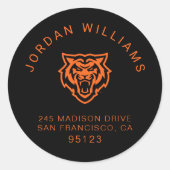 Idaho State University Bengaals Spirit Design Ronde Sticker (Voorkant)