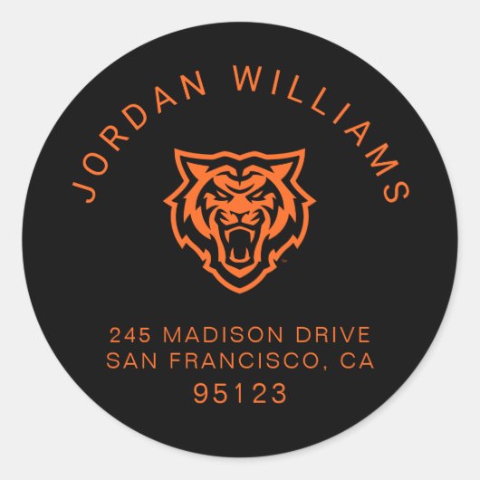 Idaho State University Bengaals Spirit Design Ronde Sticker (Voorkant)